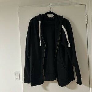 Black zip up hoodie